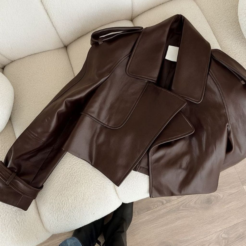 فروش اینترنتی کت چرم باکسی