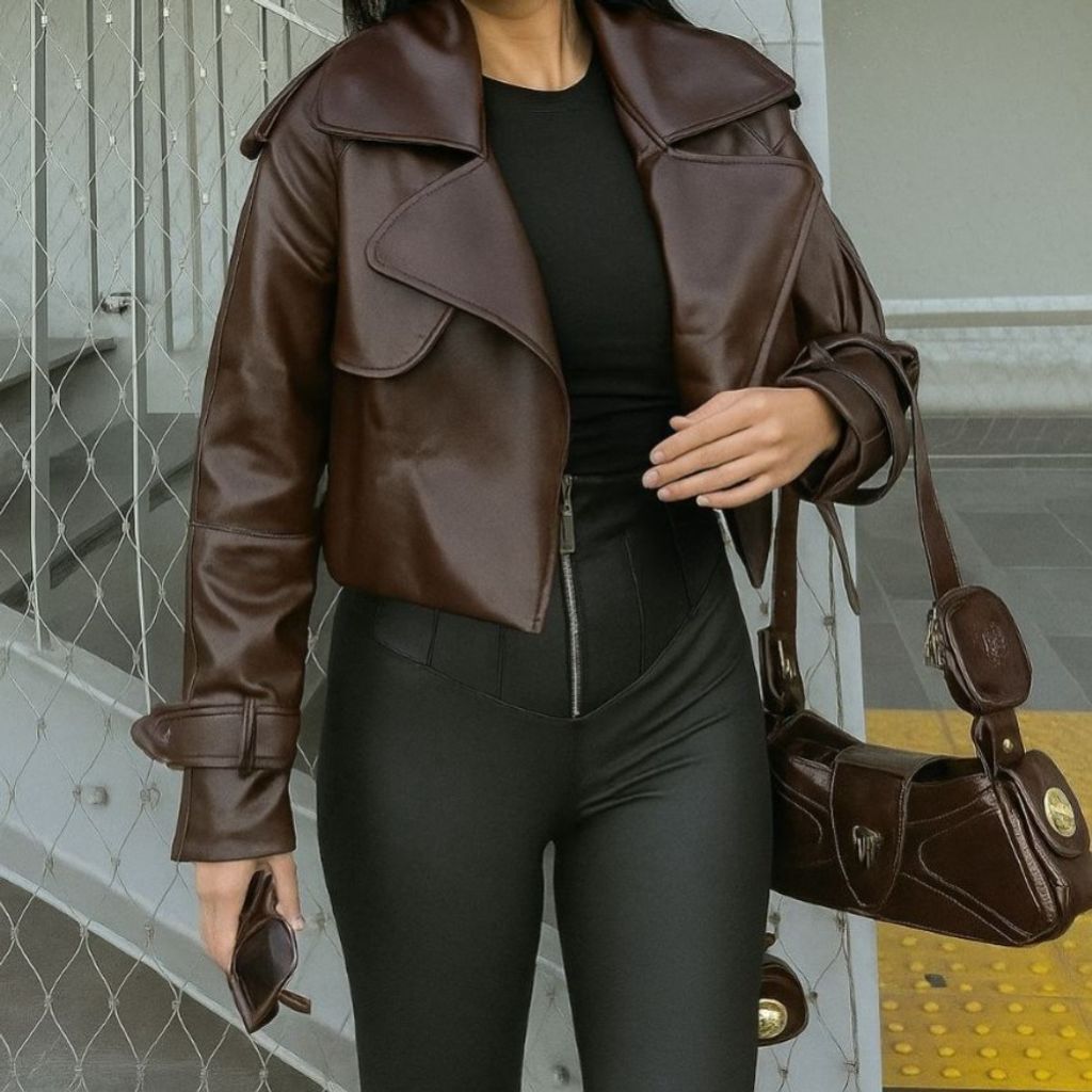 مشخصات کت چرم باکسی