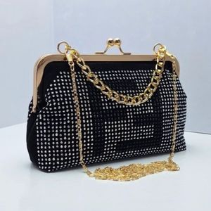 کیف مجلسی زنانه مدل نگینی طرح فندی