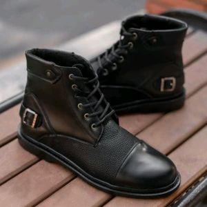 نیم بوت مردانه مدل تکزاس-بندی-مشکی