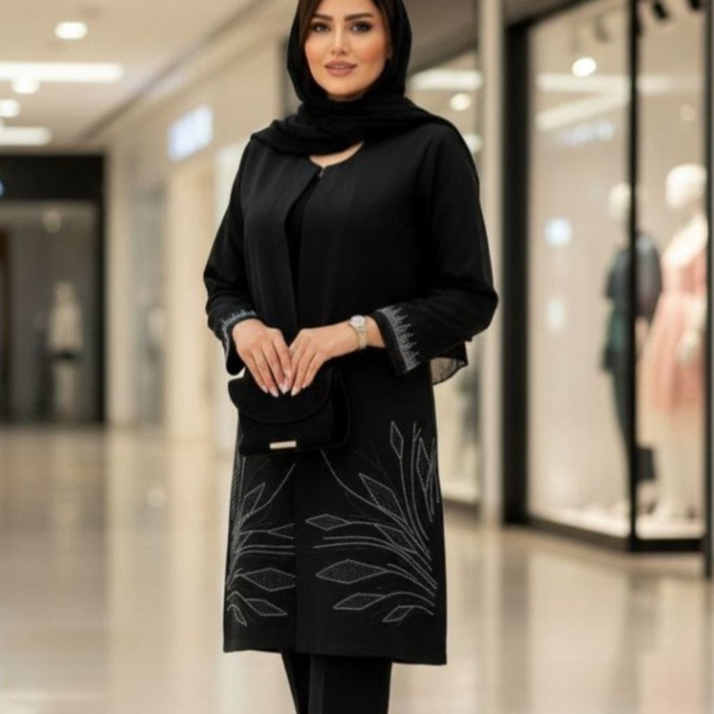 فروش اینترنتی مانتو مجلسی زیبا و سایز بزرگ رزگلد