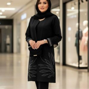 مانتو مجلسی زیبا و سایز بزرگ رزگلد