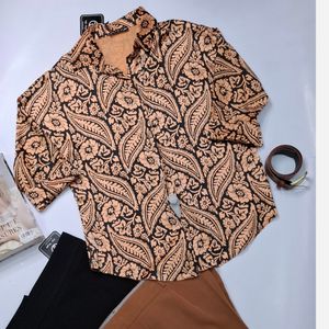 قیمت ارزان شومیز ساتن گلدار 