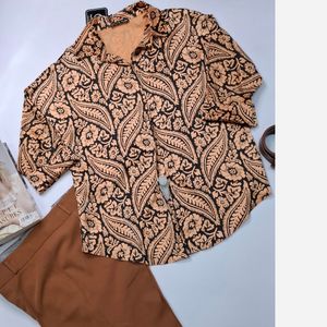 مشخصات شومیز ساتن گلدار 