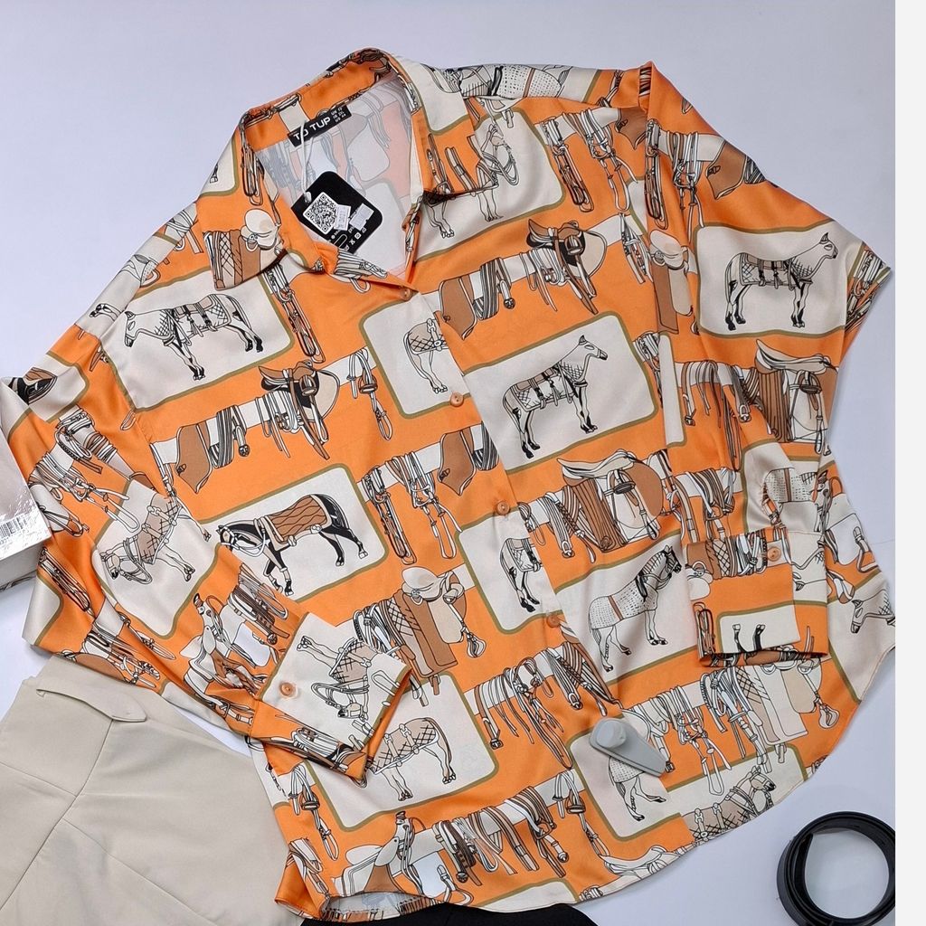 مشخصات شومیز ساتن ابریشم طرح هرمس