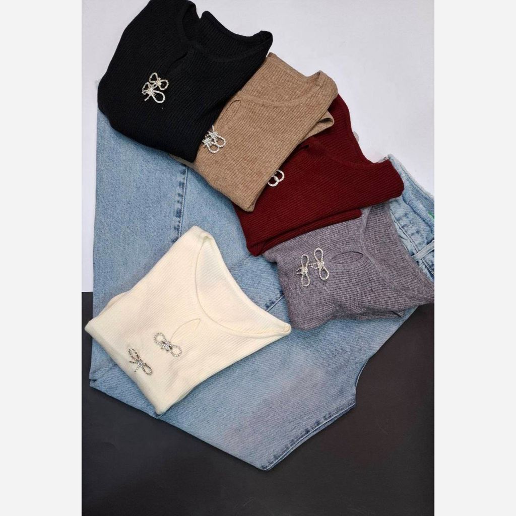 مشخصات بلوز بافت جلو پاپیونی