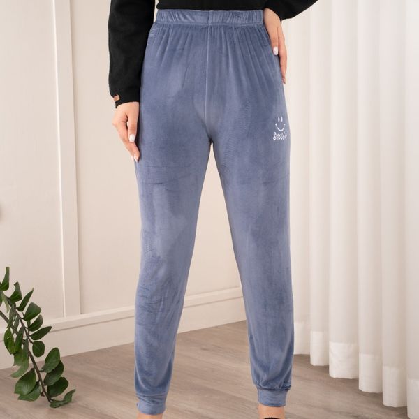 شلوار مخمل طرح لبخند