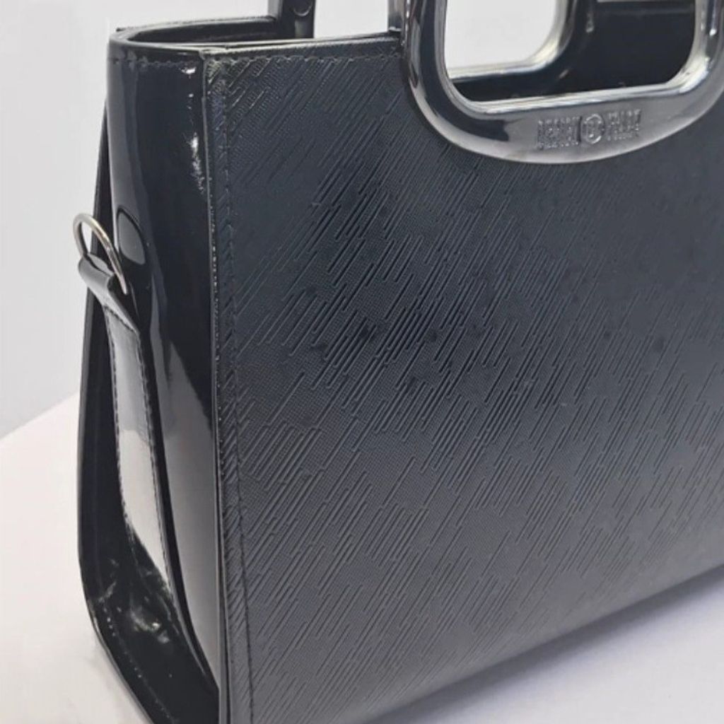 خرید اینترنتی کیف زنانه شیک مدل پرستو طرح رگباری