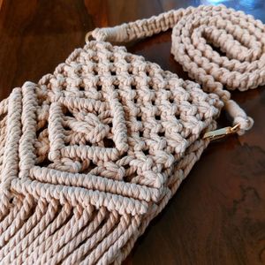 خرید آنلاین کیف مکرومه زنانه مدل ماهگون