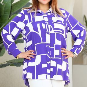 شومیز ساتن طرح دار