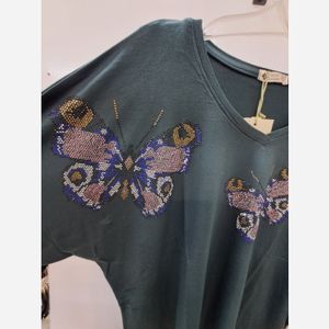 قیمت ارزان بلوز استین کیمونو پروانه ای