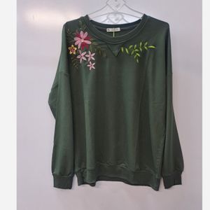 بلوز یقه گرد گلدوزی