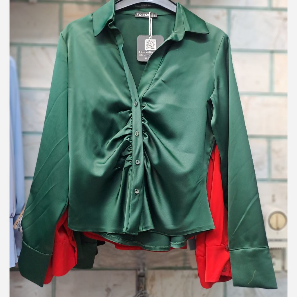 خرید اینترنتی شومیز یقه دار یلدایی