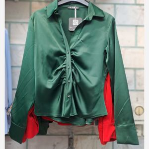 خرید اینترنتی شومیز یقه دار یلدایی