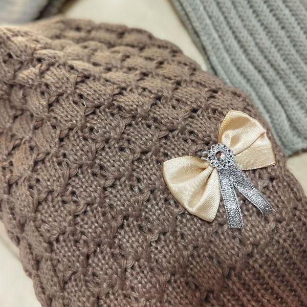 کلاه و شالگردن دخترانه بافت دو لایه bf7t