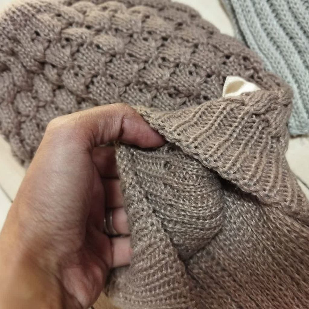 قیمت کلاه و شالگردن دخترانه بافت دو لایه bf7t