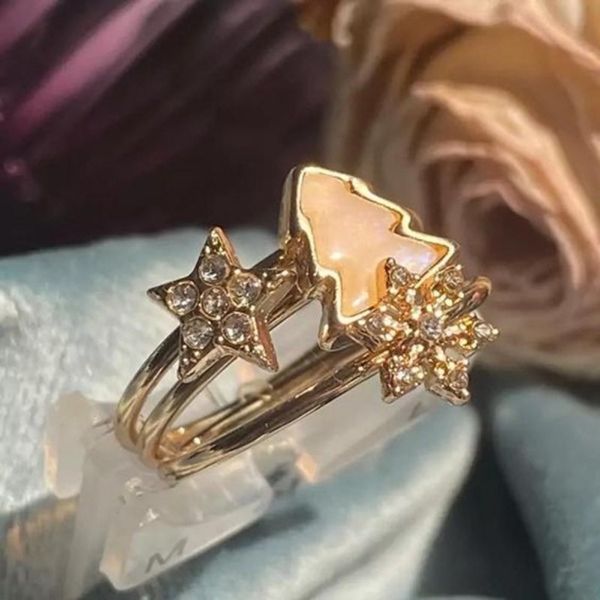 انگشتر زنانه مدل ستاره پک سه تایی - accessory_vay - Angoshtar 021