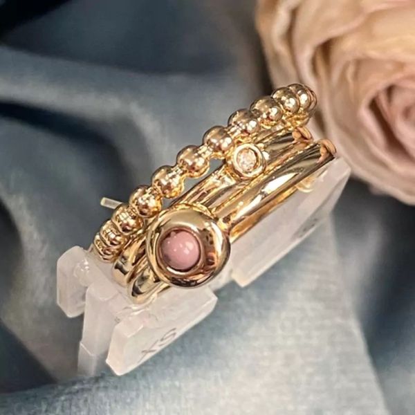 انگشتر زنانه مدل پک 3 تایی توپی - accessory_vay - Angoshtar 024