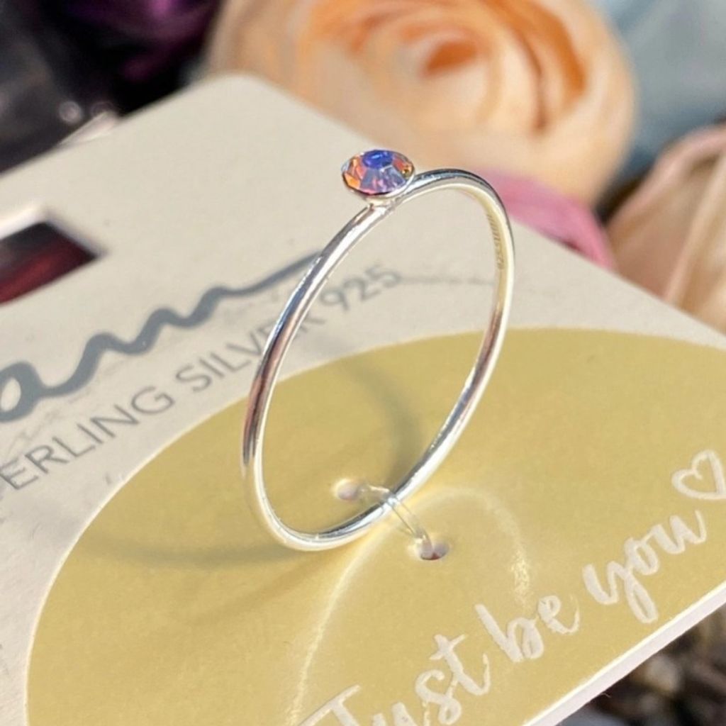 خرید انلاین انگشتر نقره زنانه مدل تک نگین - accessory_vay - Angoshtar 027