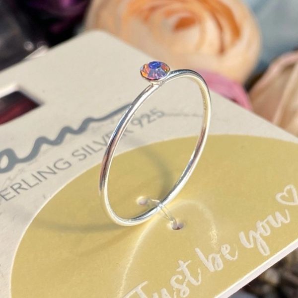 انگشتر نقره زنانه مدل تک نگین - accessory_vay - Angoshtar 027