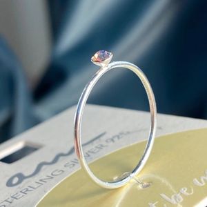 انگشتر نقره زنانه مدل تک نگین - accessory_vay - Angoshtar 027