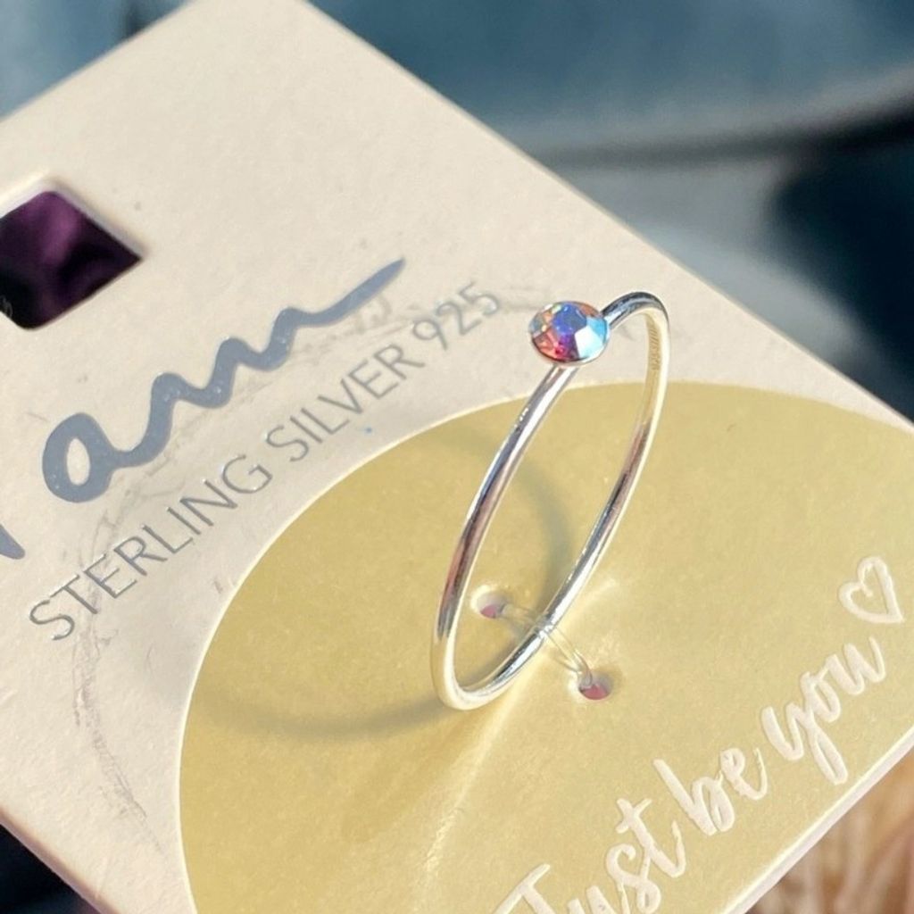 قیمت انگشتر نقره زنانه مدل تک نگین - accessory_vay - Angoshtar 027