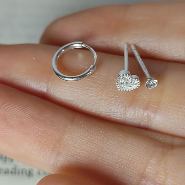 ایرکاف زنانه مدل پک سه تایی طرح قلب - accessory_vay - earkaf 002