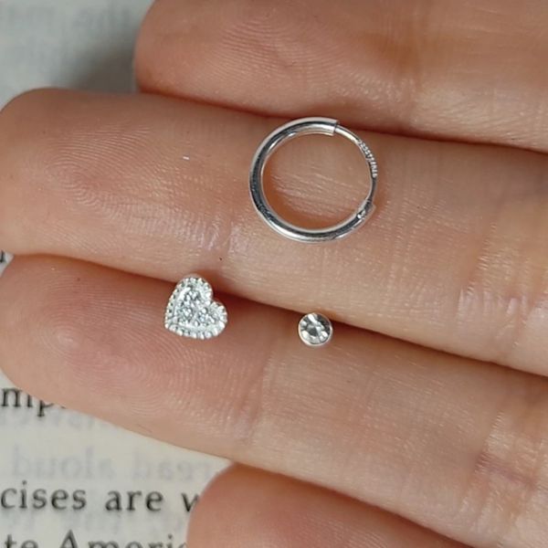 ایرکاف زنانه مدل پک سه تایی طرح قلب - accessory_vay - earkaf 002