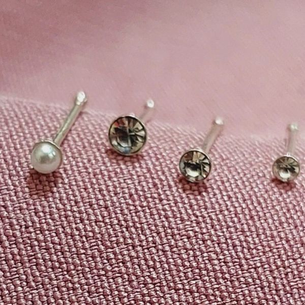 پیرسینگ بینی نقره زنانه مدل پک 4 تایی - accessory_vay - earkaf 007