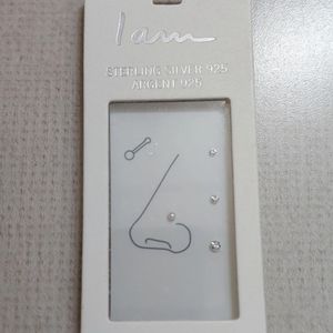 قیمت پیرسینگ بینی نقره زنانه مدل پک 4 تایی - accessory_vay - earkaf 007