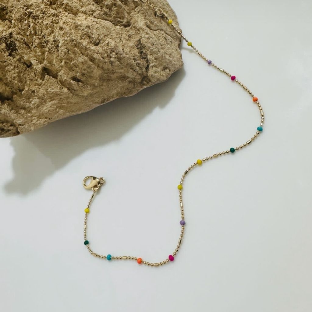 فروش اینترنتی پابند زنانه مدل مهره های رنگی - accessory_vay - paband 007