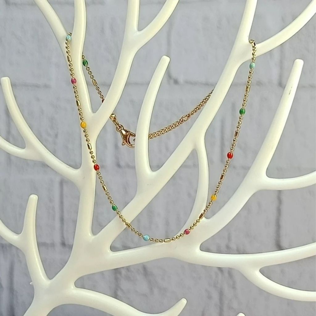 مشخصات پابند زنانه مدل مهره های رنگی - accessory_vay - paband 007