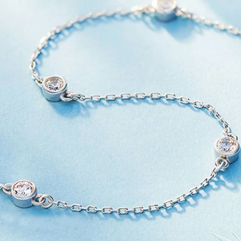 قیمت ارزان پابند زنانه مدل نگینی - accessory_vay - paband 008