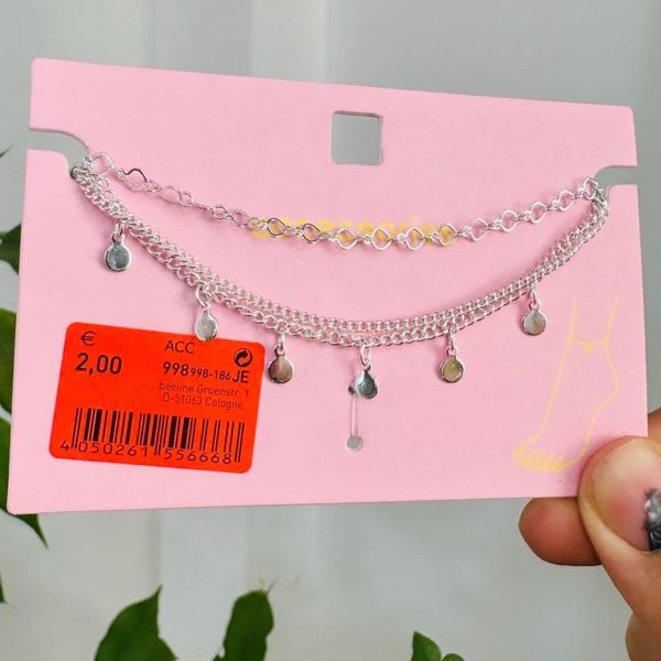 پابند زنانه مدل سه لاین آویز سکه ای - accessory_vay - paband 015