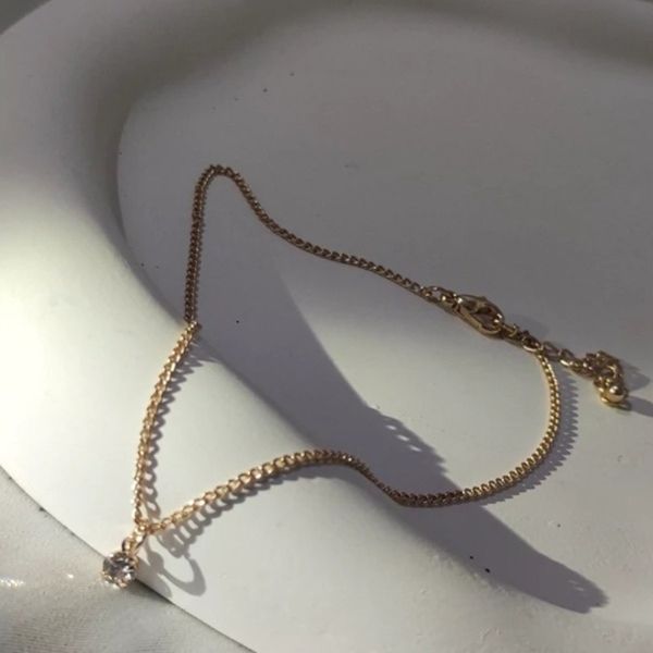 پابند زنانه مدل آویز نگین دار - accessory_vay - paband 017