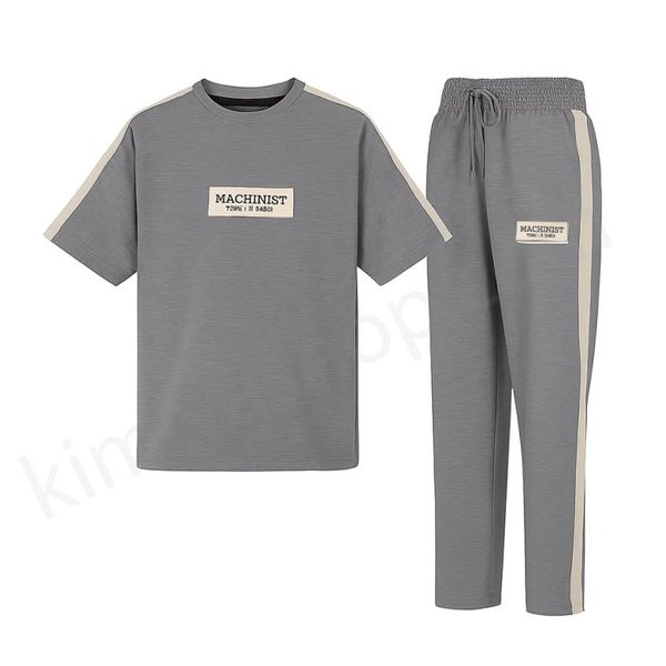 ست تیشرت و شلوار مردانه لانگ پنبه ملانژ