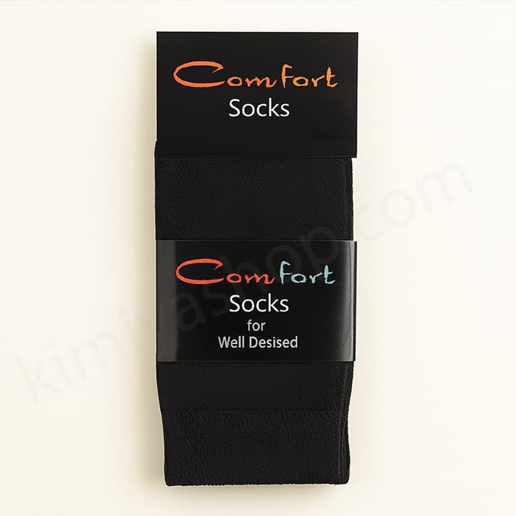 قیمت ارزان جوراب حوله ای مردانه کامفورت رنگ مشکی با تضمین کیفیت