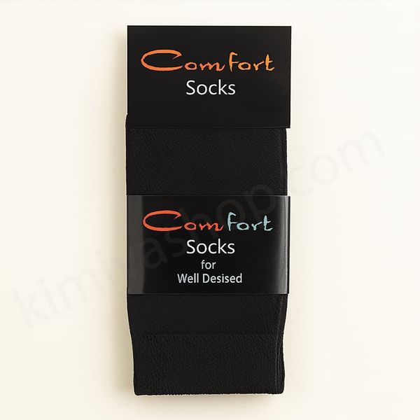 جوراب حوله ای مردانه کامفورت رنگ مشکی با تضمین کیفیت