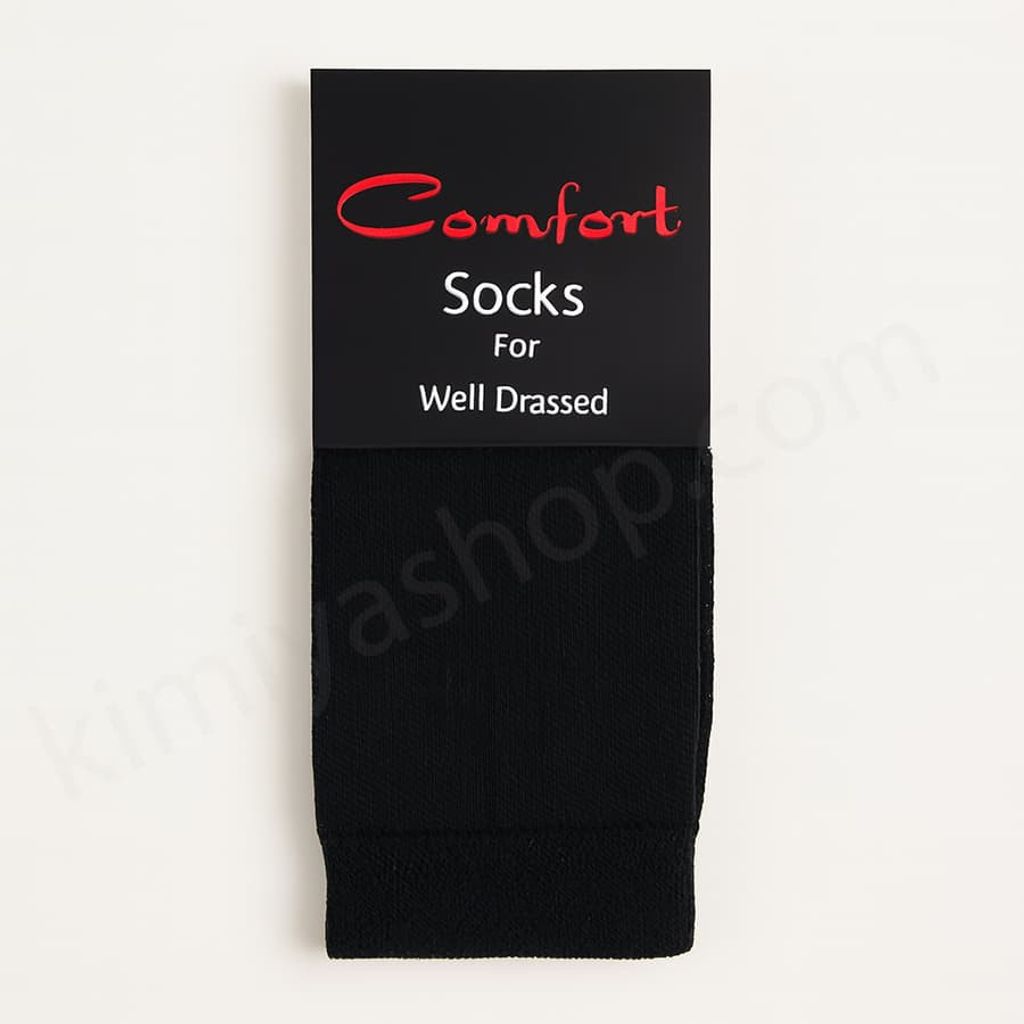 مشخصات جوراب حوله ای مردانه کامفورت رنگ مشکی با تضمین کیفیت