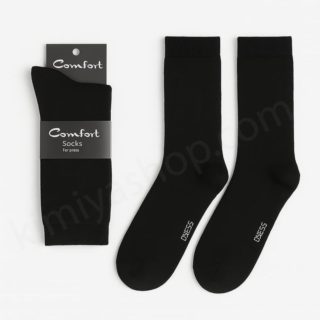 خرید انلاین جوراب حوله ای مردانه کامفورت رنگ مشکی با تضمین کیفیت