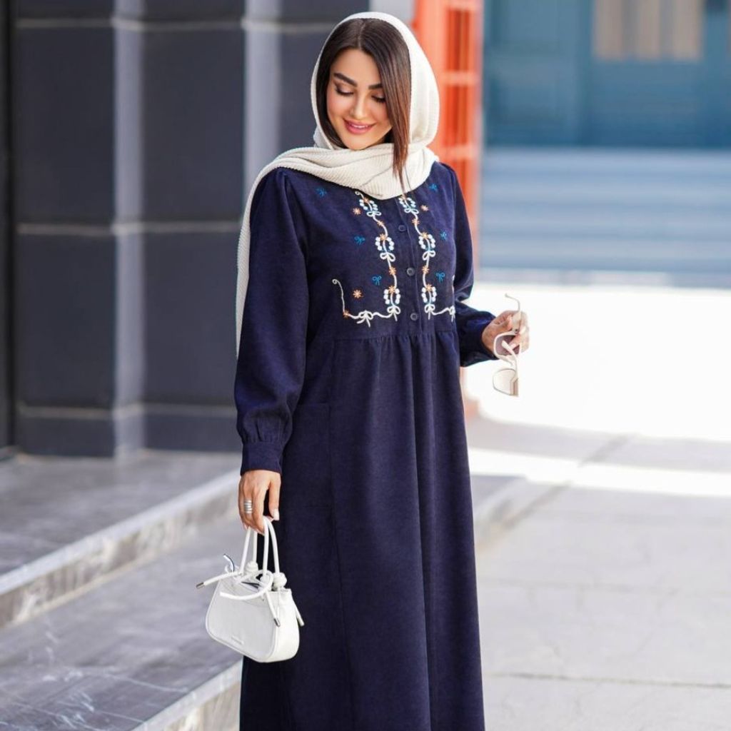 خرید آنلاین پیراهن مخمل کبریتی مهسا