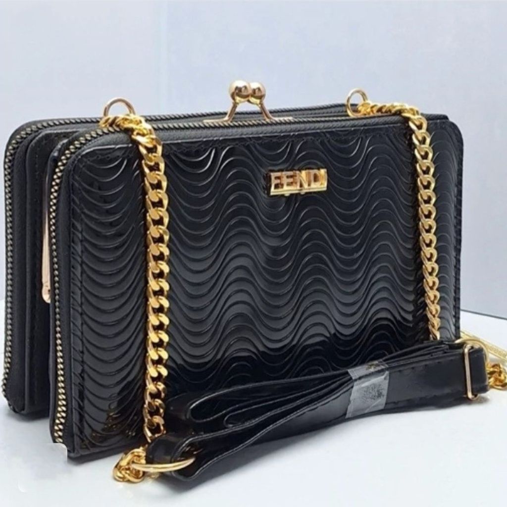 خرید اینترنتی کیف زنانه مجلسی مدل آهو طرح موجی