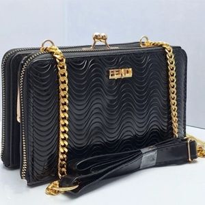 کیف زنانه مجلسی مدل آهو طرح موجی