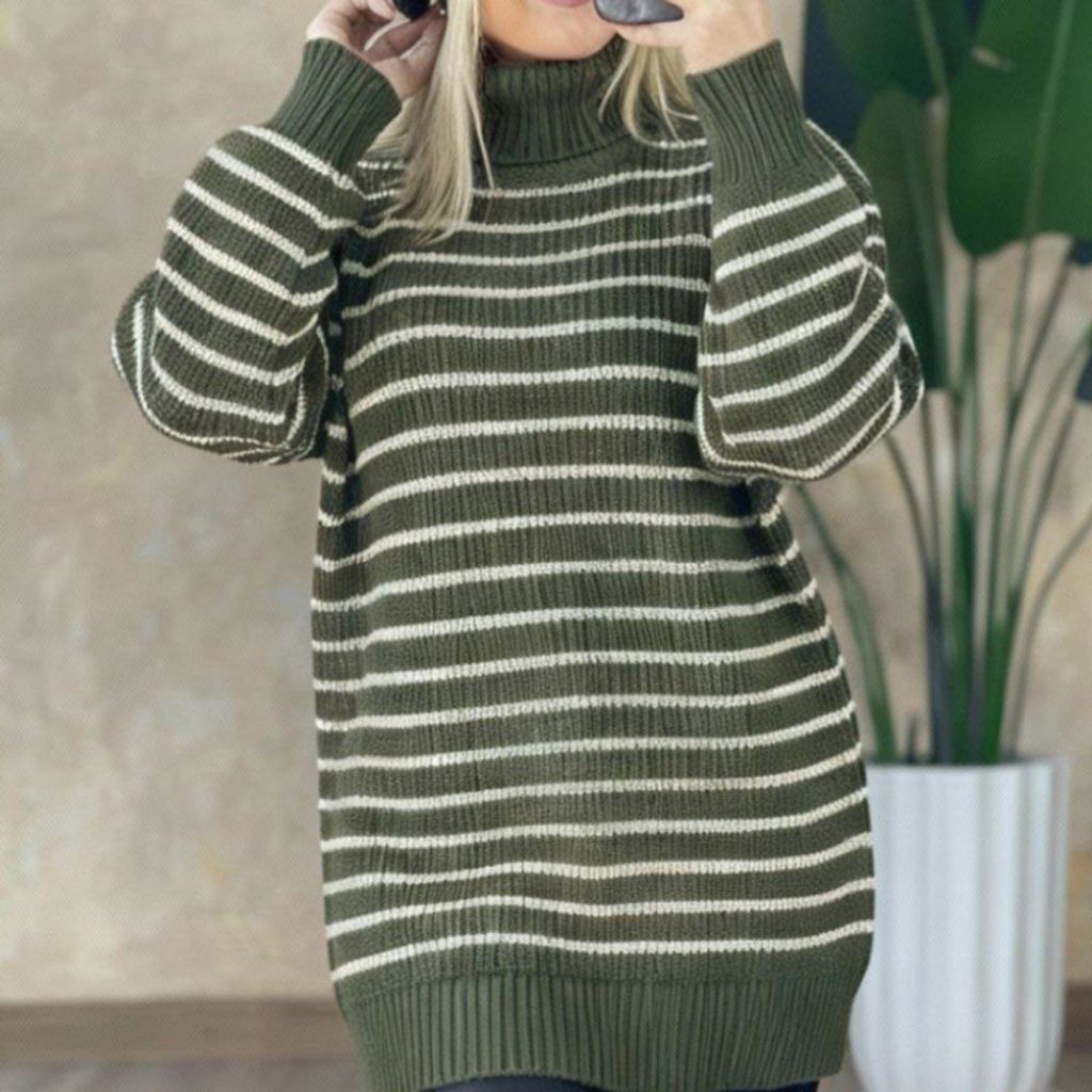 قیمت بافت زنانه طرح یقه شل راه راه