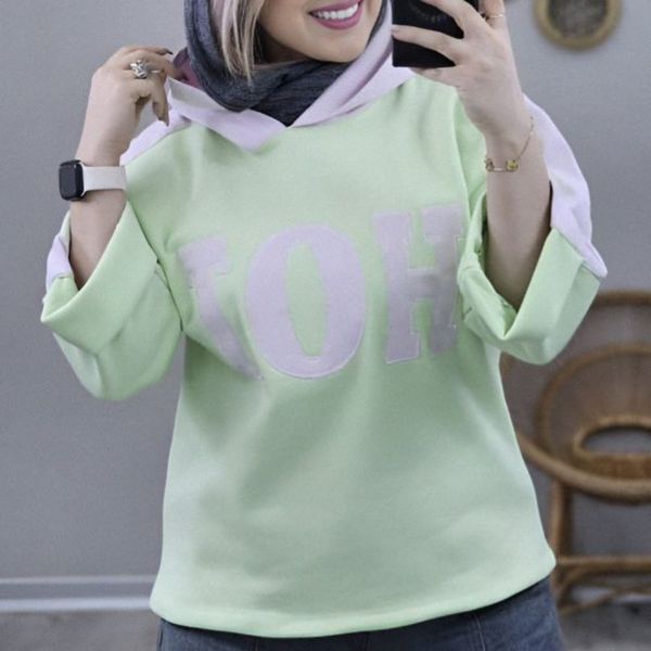 هودی دخترانه و زنانه طرح پاستیلی ویدا