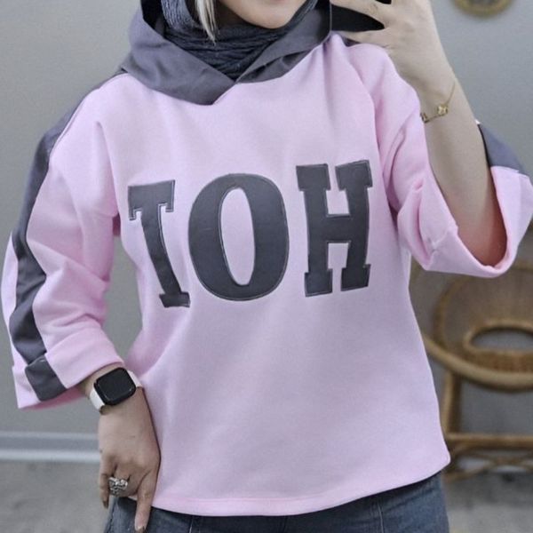 هودی دخترانه و زنانه طرح پاستیلی ویدا