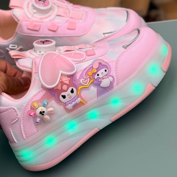 کتونی اسکیتی چراغدار طرح کرومی ملودی از KAKA کد 4072702