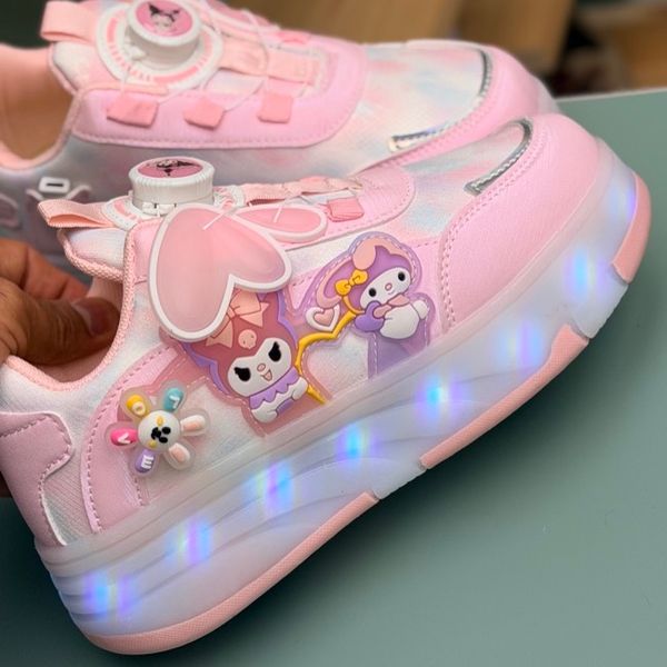 کتونی اسکیتی چراغدار طرح کرومی ملودی از KAKA کد 4072702