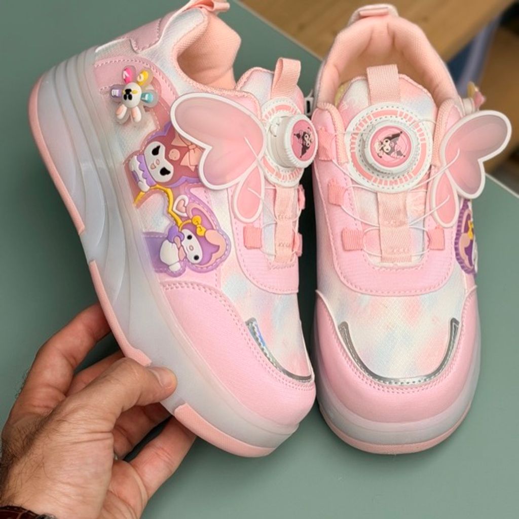 خرید اینترنتی قیمت کتونی اسکیتی چراغدار طرح کرومی ملودی از KAKA کد 4072702