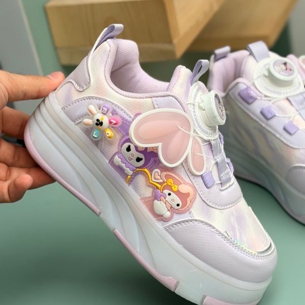 کتونی اسکیتی چراغدار طرح کرومی ملودی از KAKA کد 4072702